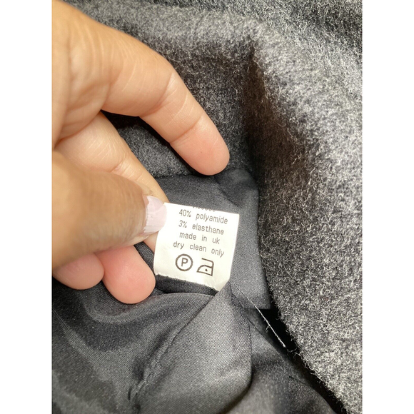 Jigsaw Womens Blazer Jacket Size 14 Snap Button Front Gray/Black Formal Workwear - Picture 9 of 11